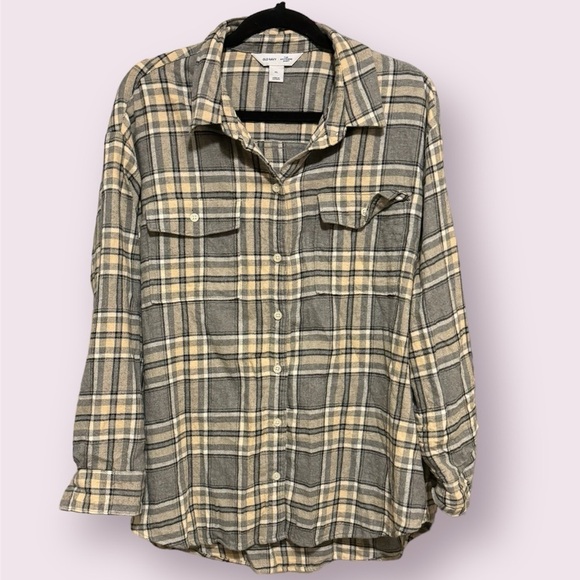 Old Navy Tops - Old Navy Flannel Button Up, The Boyfriend Shirt